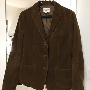 Uniqlo ines de la fressange corduroy brown jacket